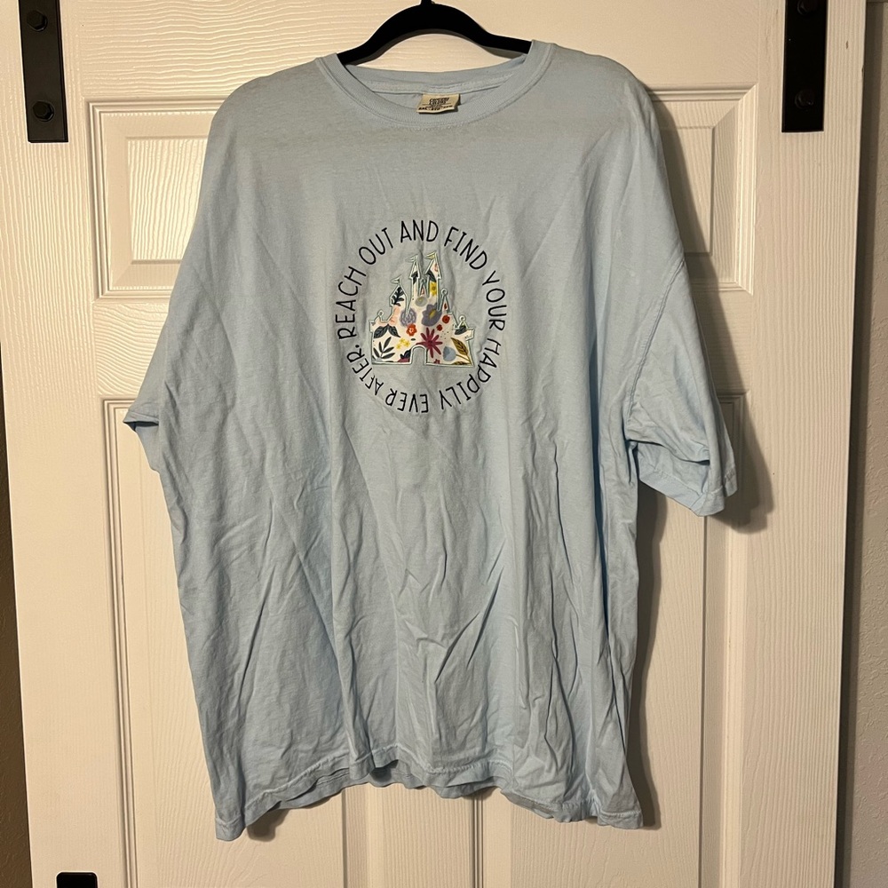 Stewart Ave Embroidered Disney Castle Fireworks Tee